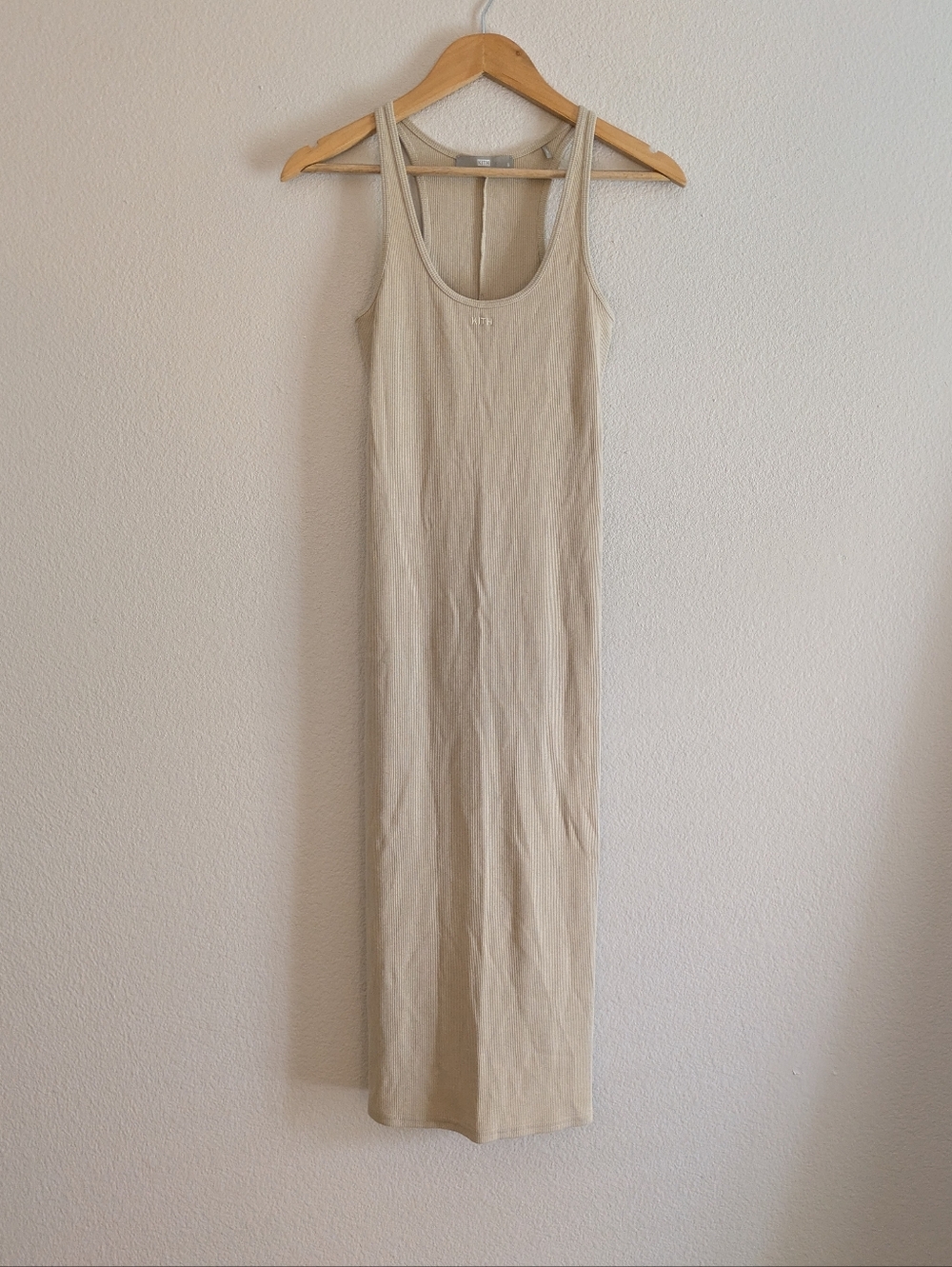Kith Ribbed Tank Maxi Dress in Light Beige